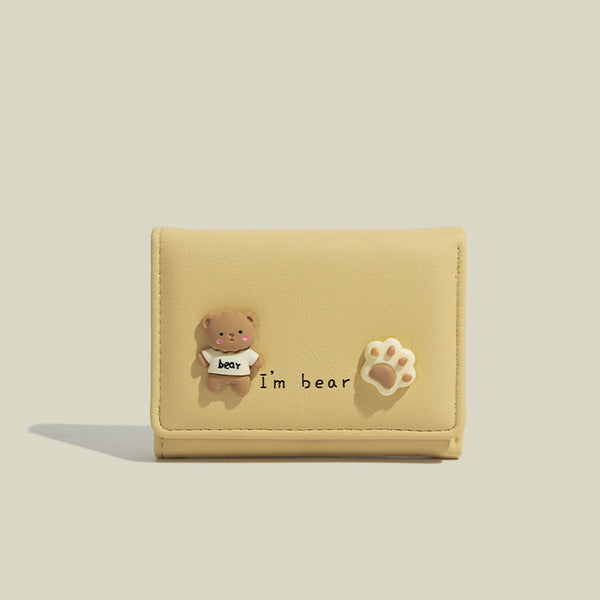 Blue Bear Trifold Wallet