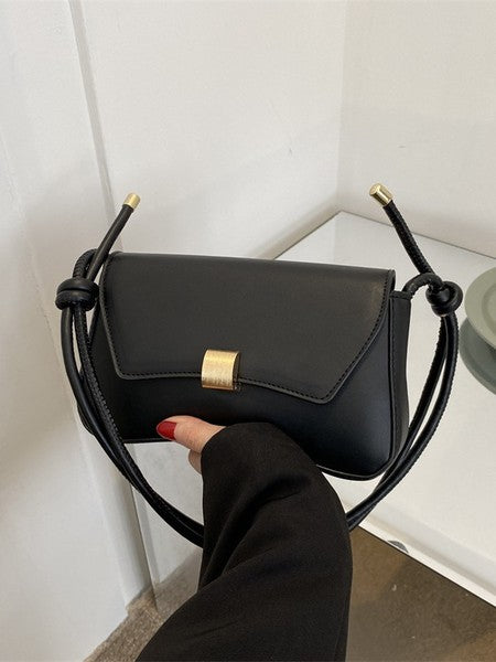 White Knot Strap Shoulder Bag