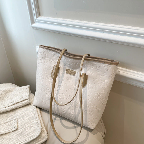Embossed Leather Tote Bag