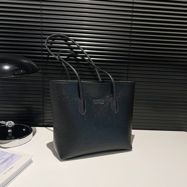 Embossed Leather Tote Bag