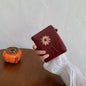 Black Floral Bifold Wallet
