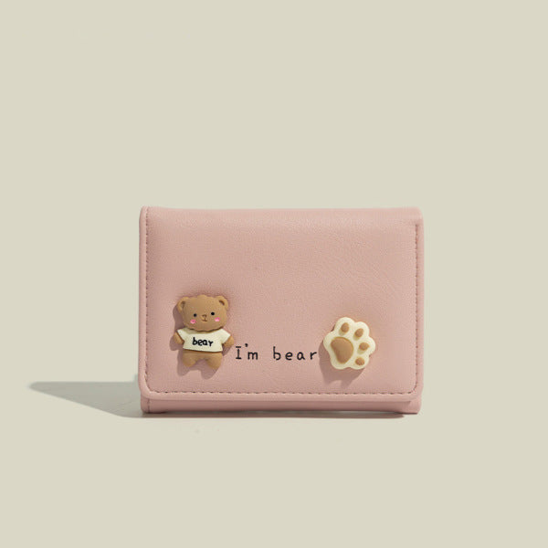Blue Bear Trifold Wallet