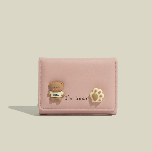 Blue Bear Trifold Wallet