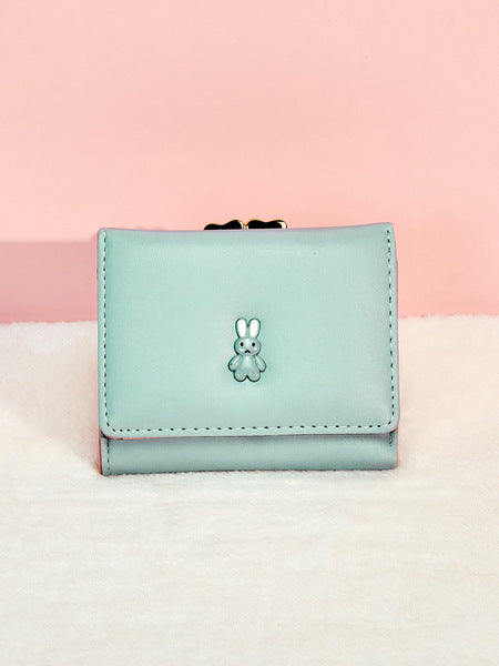 Cute Bunny Trifold Wallet for Women – Multi-Color Card Holder Purse