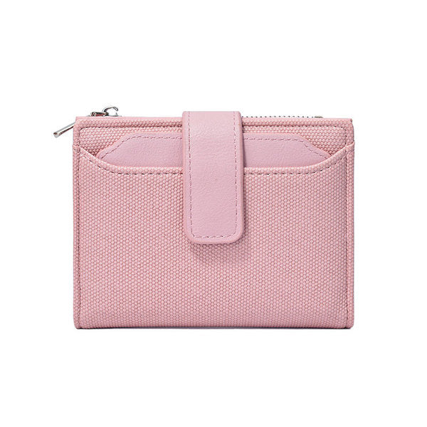 Mini Canvas Zipper Wallet for Women – Card Holder Purse