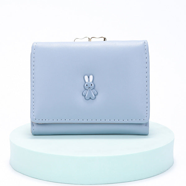 Cute Bunny Trifold Wallet for Women – Multi-Color Card Holder Purse