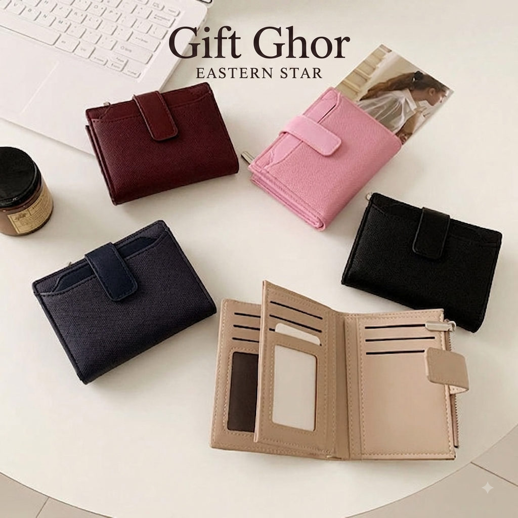 Mini Canvas Zipper Wallet for Women – Card Holder Purse