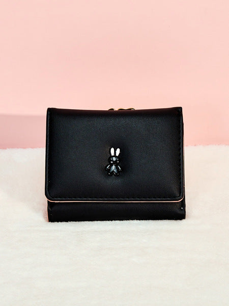 Cute Bunny Trifold Wallet for Women – Multi-Color Card Holder Purse