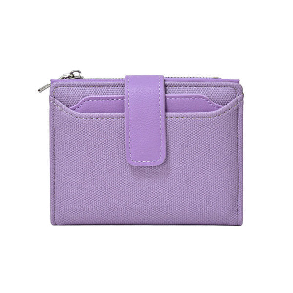 Mini Canvas Zipper Wallet for Women – Card Holder Purse