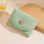 Green Flower Trifold Wallet