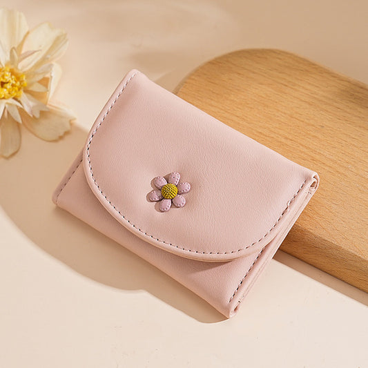 Green Flower Trifold Wallet