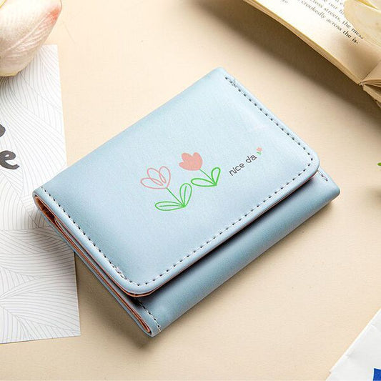 Tulip Flower Trifold Wallet